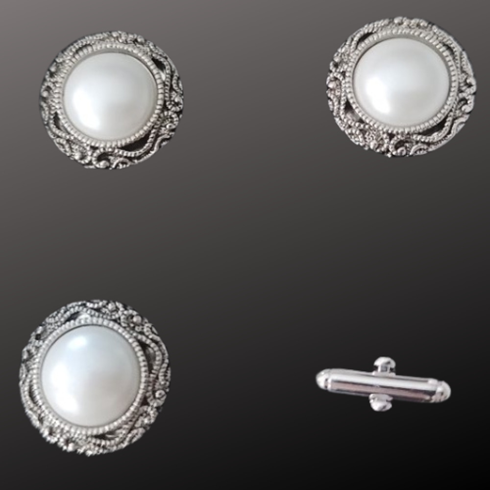 Blanket Links Horse Show Number Pins Set of 4 Pearl Framed